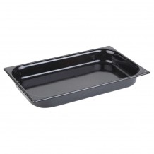 Δοχείο γαστρονομίας INOX εμαγιέ μαύρο 0 8mm GN1 1 53x32 5cm 6 5cm c379245