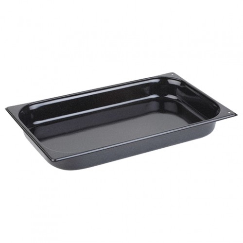 Δοχείο γαστρονομίας INOX εμαγιέ μαύρο 0 8mm GN1 1 53x32 5cm 6 5cm c379245