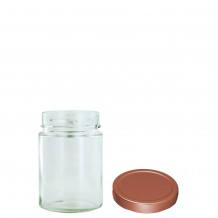 Βάζο γυάλινο 314ml σειρά ERGO με καπάκι φ7cm χάλκινο ΣΕΤ 24 ΤΕΜΑΧΙΩΝ c379417