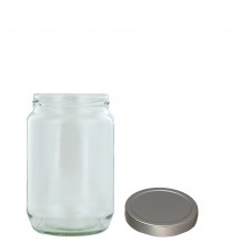 Βάζο γυάλινο 720ml σειρά STD με καπάκι φ8 2cm ασημένιο ΣΕΤ 20 ΤΕΜΑΧΙΩΝ c379420