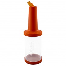 Φιάλη Πλαστική Υγρών 1LT Με Κεραστήρι Γρήγορης Ροής πορτοκαλί The Bars Ιταλίας c379555