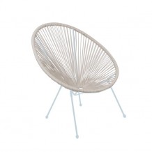 Πολυθρόνα μέταλλο άσπρο rattan άσπρο c38327 Πολυθρόνα μέταλλο άσπρο rattan άσπρο c38327