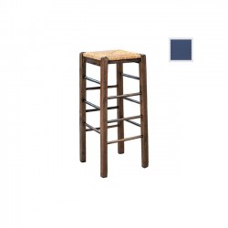 Σκαμπώ μπαρ ψάθα εμποτισμένο ανιλίνη μπλε c38387