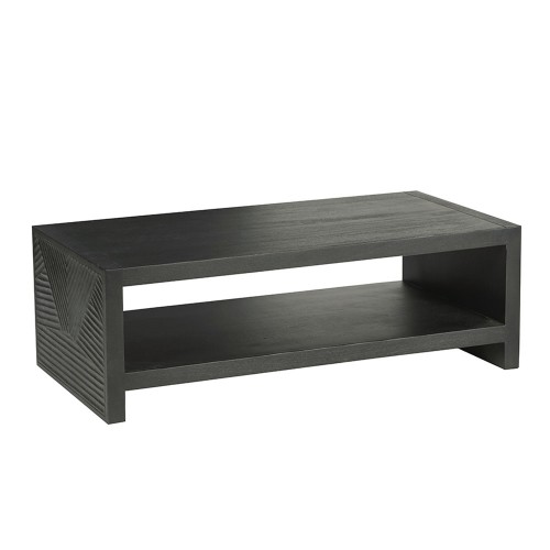 MASAI COFFEE TABLE ΜΑΥΡΟ 120x60xH40cm c387836