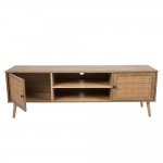 AMMOS TV STAND 2ΠΟΡΤΕΣ ΦΥΣΙΚΟ ΜΕ RATTAN 150x39xH49cm c387858