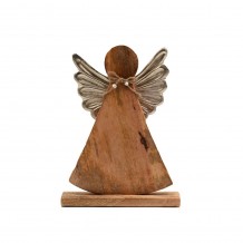 ANGI ΞΥΛΙΝΟΣ ΑΓΓΕΛΟΣ ΜΕ ΦΤΕΡΑ ΑΛΟΥΜΙΝΙΟΥ 28x6 5xΥ38cm c387959