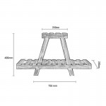 Ραφιέρα στάντ φυτών Tisa pakoworld ξύλο καφέ 75x25x49εκ c388815