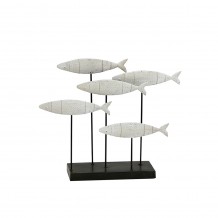 NAUTICAL ΔΙΑΚΟΣΜΗΤΙΚΟ ΜΕΤΑΛΛΟ ΛΕΥΚΟ 37x9xΥ30cm c390455