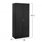 Ντουλάπα 2φυλλη ZEBRANO HM368 01 80x42x181 c39296