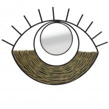 MATI ΚΑΘΡΕΠΤΗΣ ΤΟΙΧΟΥ ΦΥΣΙΚΟ ΜΑΥΡΟ 59x2xH44cm c397127