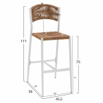 ΣΚΑΜΠΟ BAR ΑΛΟΥΜΙΝΙΟΥ ΛΕΥΚO ΜΕ ΣΧΟΙΝΙ PE ΜΠΕΖ HM5789 01 45 5x56x111 εκ c398763