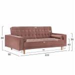 ΚΑΝΑΠΕΣ ΚΡΕΒΑΤΙ SALVADOR HM3150 12 ΒΕΛΟΥΔΟ ΣΑΠΙΟ ΜΗΛΟ 223X90X80Y εκ c398850