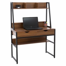 ΓΡΑΦΕΙΟ ΜΕ ΒΙΒΛΙΟΘΗΚΗ ΚΑΡΥΔΙ ΜΕΤΑΛΛΙΚΟ ΜΑΥΡΟ ΣΚΕΛΕΤΟ HM2390 12 100x48x139 εκ c399724