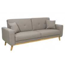 Καναπές κρεβάτι Carmelo υφασμάτινος χρώματος μπεζ 214x80x86 εκ c39977