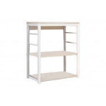 Ραφιέρα επιδαπέδια Cayde pakoworld μέταλλο λευκό φυσικό 50x30x71 5εκ c399987