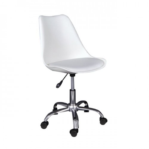 MARTIN καρέκλα γραφείου PP Pu άσπρο c40011