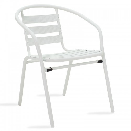 Πολυθρόνα κήπου Tade pakoworld μέταλλο λευκό c400963