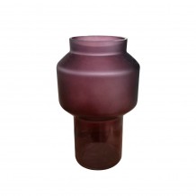 ZEME ΒΑΖΟ ΓΥΑΛΙ ΔΙΑΦΑΝΟ ΜΑΤ ΜΠΟΡΝΤΩ Δ15xΥ24cm c401233