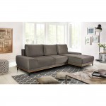 NATURA ΚΑΝΑΠΕΣ ΚΡΕΒΑΤΙ ΓΩΝΙΑ ΔΕΞΙΑ TAUPE 283x164xH90cm c401260