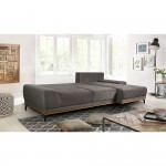 NATURA ΚΑΝΑΠΕΣ ΚΡΕΒΑΤΙ ΓΩΝΙΑ ΔΕΞΙΑ TAUPE 283x164xH90cm c401260