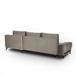 NATURA ΚΑΝΑΠΕΣ ΚΡΕΒΑΤΙ ΓΩΝΙΑ ΔΕΞΙΑ TAUPE 283x164xH90cm c401260