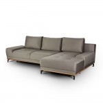 NATURA ΚΑΝΑΠΕΣ ΚΡΕΒΑΤΙ ΓΩΝΙΑ ΔΕΞΙΑ TAUPE 283x164xH90cm c401260