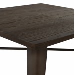 ΤΡΑΠΕΖΙ ΜΕΤΑΛΛΙΚΟ ΣΕ ΧΡΩΜΑ RUSTY ΚΑΙ ΞΥΛΟ HM0611 04 80x80x76εκ c401312