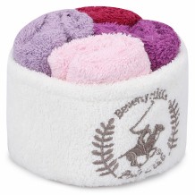 ΠΕΤΣΕΤΕΣ ΛΑΒΕΤΑ 4ΤΜΧ BEVERLY HILLS POLO CLUB HM12124 05 ΚΟΚΚΙΝΟ ΜΩΒ ΡΟΖ ΛΕΥΚΟ 30x30 εκ c401399