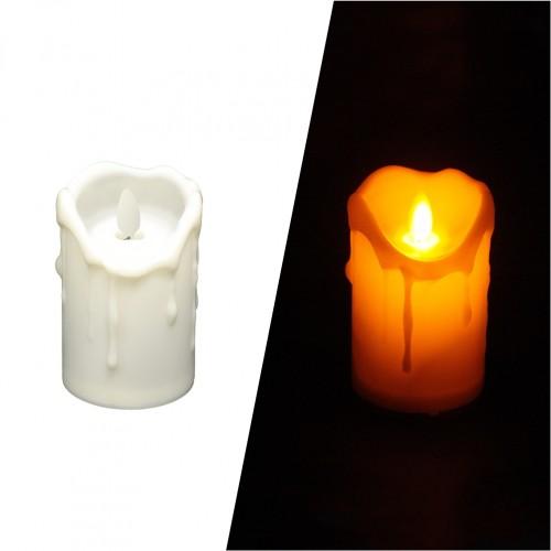Ηλεκτρικό κερί με κινούμενη φλόγα πλαστικό περίβλημα Φ6 5 x 10 5 cm ΣΕΤ 6 ΤΕΜΑΧΙΩΝ c401820