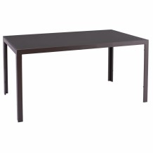 ΤΡΑΠΕΖΙ ΜΕΤΑΛΛΙΚΟ ΟΡΘΟΓΩΝΙΟ ΚΑΦΕ ΜΕ ΓΥΑΛΙ ΚΑΦΕ 150X90Χ75Υεκ HM5767 02 c401929