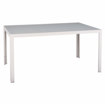 ΤΡΑΠΕΖΙ ΜΕΤΑΛΛΙΚΟ ΟΡΘΟΓΩΝΙΟ ΛΕΥΚΟ ΜΕ ΓΥΑΛΙ ΛΕΥΚΟ 150X90Χ75Υεκ HM5767 03 c401930