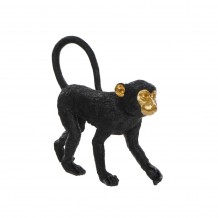 MACACO ΜΑΙΜΟΥ POLYRESIN ΜΑΥΡΟ ΧΡΥΣΟ 27 5x9 5xΥ27cm c401955