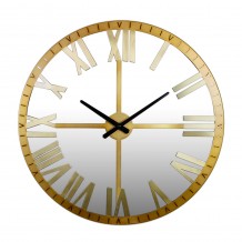 IDOLE BLACK ΡΟΛΟΙ ΤΟΙΧΟΥ ΜΕΤΑΛΛΟ ΚΑΘΡΕΠΤΗΣ ΧΡΥΣΟ Δ60xΥ5 5cm c401976