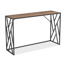 Κονσόλα Ivy pakoworld χρώμα καρυδί μαύρο 120x35x75εκ c402347 Κονσόλα Ivy pakoworld χρώμα καρυδί μαύρο 120x35x75εκ c402347