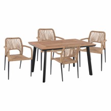 ΣΕΤ ΤΡΑΠΕΖΑΡΙΑΣ ΑΝΘΡΑΚΙ ΜΕ ΓΚΡΙ ΚΑΡΕΚΛΕΣ HM11535 02 c402391