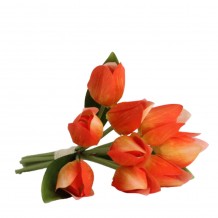 TULIPE ΤΕΧΝΗΤΟ ΜΠΟΥΚΕΤΟ ΠΟΡΤΟΚΑΛΙ Δ16xΥ30cm ΣΕΤ 9ΤΜΧ c402463