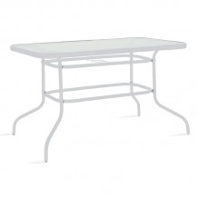 Τραπέζι κήπου Valor pakoworld μέταλλο λευκό γυαλί 120x70x70εκ c402899 Τραπέζι κήπου Valor pakoworld μέταλλο λευκό γυαλί 120x70x70εκ c402899