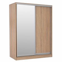 ΝΤΟΥΛΑΠΑ 2ΦΥΛΛΗ 180X60X210Υεκ ΣΥΡΟΜΕΝΗ ΜΕ ΚΑΘΡΕΠΤΗ SONAMA OAK HM2437 c403524