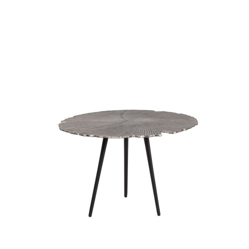 LEAF 60 SIDE TABLE NICKEL ΜΑΥΡΟ D60xH41cm c403533