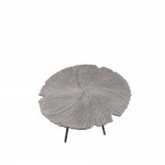 LEAF 60 SIDE TABLE NICKEL ΜΑΥΡΟ D60xH41cm c403533