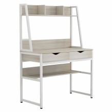 ΓΡΑΦΕΙΟ ΜΕ ΒΙΒΛΙΟΘΗΚΗ SONAMA ΜΕΤΑΛΛΙΚΟ ΛΕΥΚΟ ΣΚΕΛΕΤΟ HM2390 13 100x48x139 εκ c404781