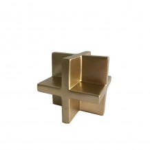 CUBE ΔΙΑΚΟΣΜΗΤΙΚΟ POLYRESIN ΧΡΥΣΟ 15x15xΥ15cm c405191