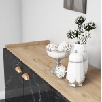 ΜΠΟΥΦΕΣ ΜΕΛΑΜΙΝΗΣ HM9045 01 NATURAL WOOD ΜΑΥΡΟ ΜΑΡΜΑΡΟ 180x41x77 8Y εκ c405630