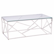 ΤΡΑΠΕΖΙ ΣΑΛΟΝΙΟΥ JANA HM8617 01 ΜΕ ΓΥΑΛΙ ΚΑΙ ΒΑΣΗ ΧΡΩΜΙΟΥ 120X60Χ45 EK c405909