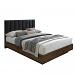 BOXY ΚΡΕΒΑΤΙ ΓΙΑ ΣΤΡΩΜΑ 160x200cm ΓΚΡΙ ΣΚΟΥΡΟ ΚΑΡΥΔΙ 211 5x165xH111 2cm c406281