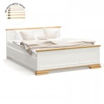 Κρεβάτι διπλό Jaden pakoworld golden oak λευκό antique 160x200εκ c406801