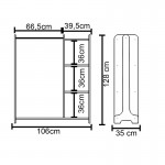 Έπιπλο εισόδου Renesme pakoworld ανοιχτό καρυδί 106x35x128εκ c407120