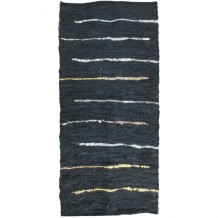 LINES ΧΑΛΙ ΔΕΡΜΑΤΙΝΟ ΜΑΥΡΟ ΜΠΕΖ ΛΕΥΚΟ 60x90cm c407596