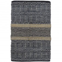 STRIPE ΧΑΛΙ ΔΕΡΜΑΤΙΝΟ ΓΚΡΙ ΜΠΕΖ 60x90cm c407606