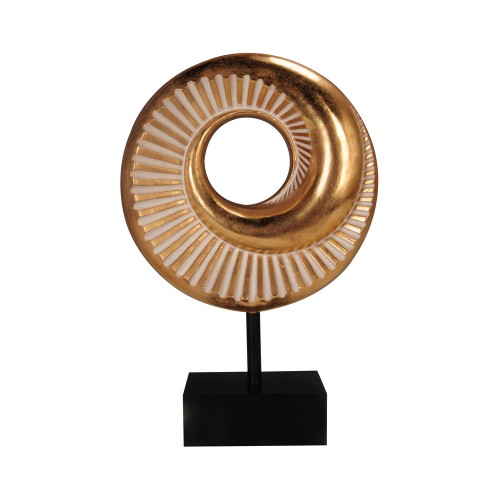 ESPIRAL ΤΟΤΕΜ POLYRESIN ΧΡΥΣΟ ΜΑΥΡΟ 23x8 3xΥ34 7cm c408251